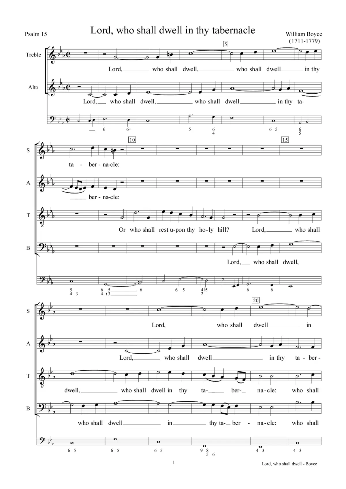 Lord who shall dwell in thy tabernacle - Page 1