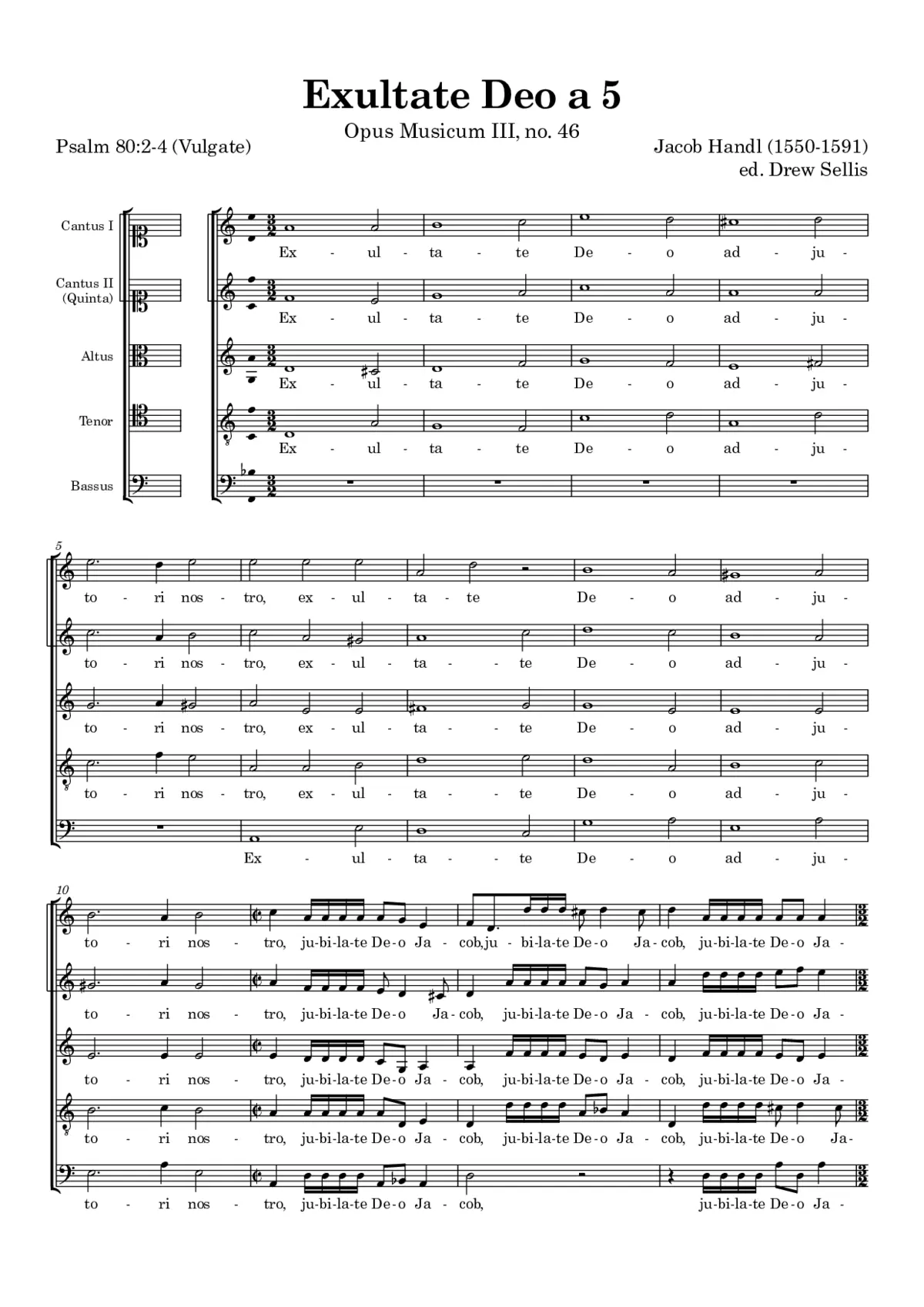 Exultate Deo a 5 - Page 1