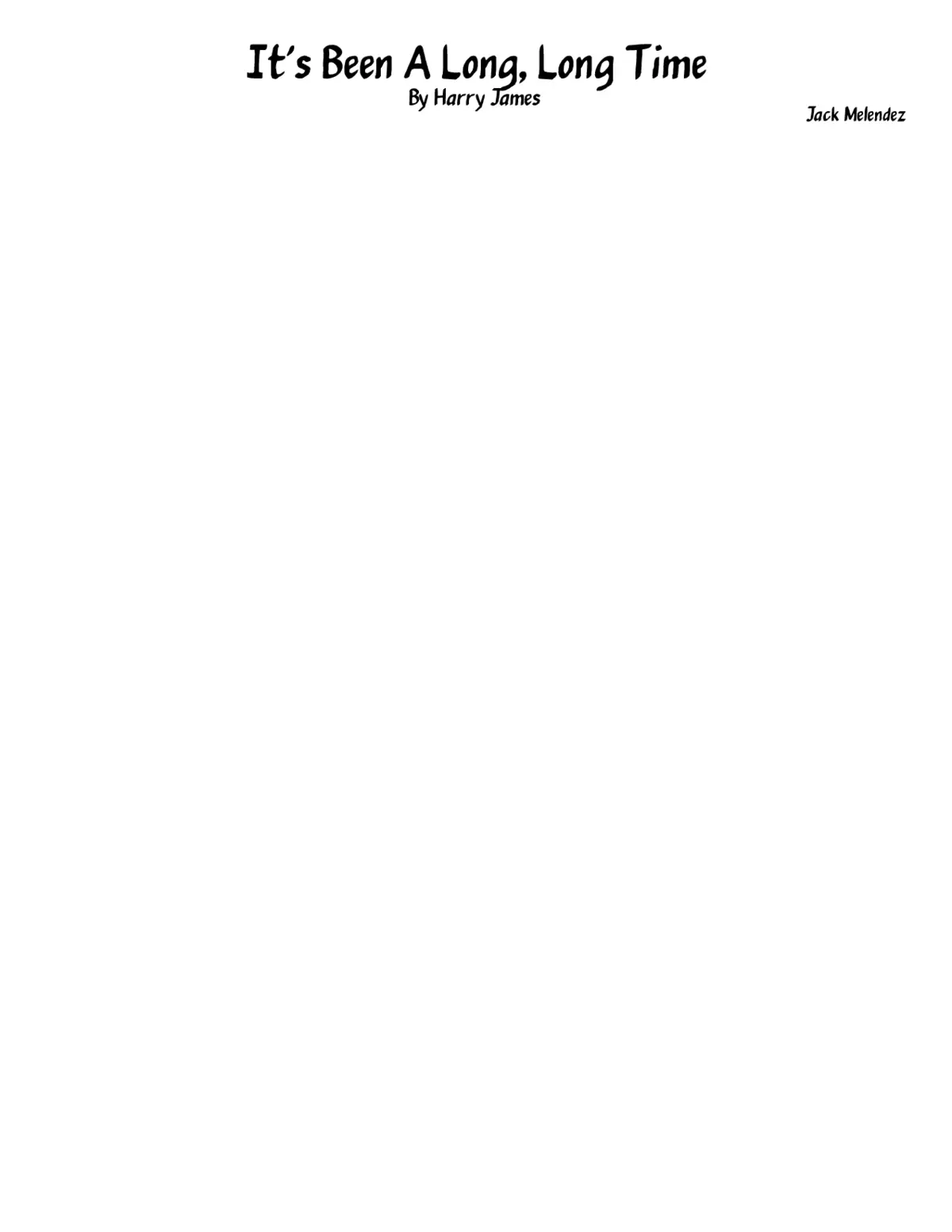 It's Been A Long Long Time - Page 1