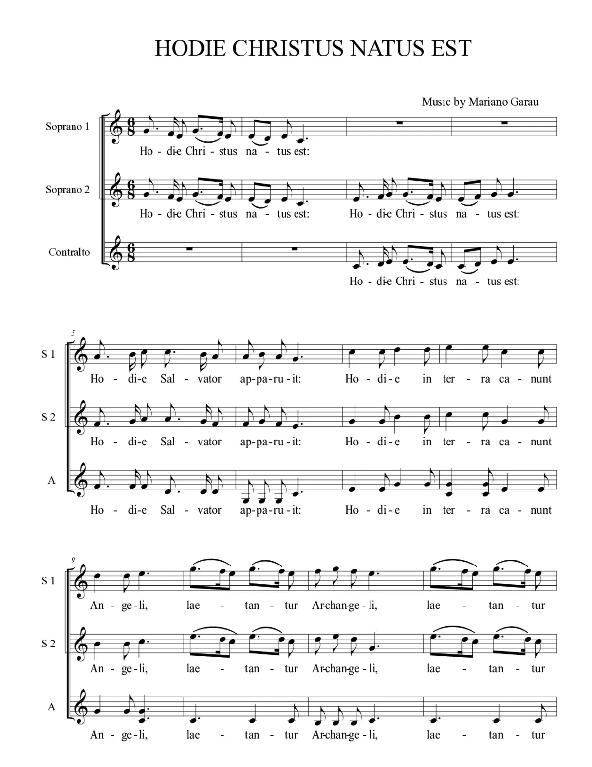 Hodie Christus natus est III - Page 1