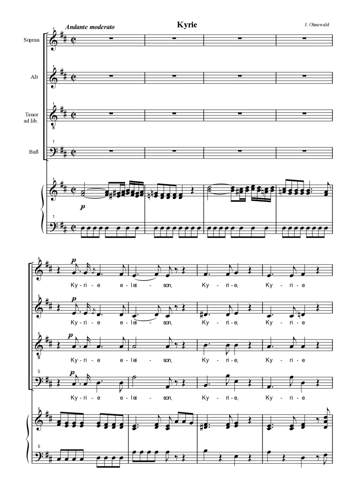 Missa No. 4 in D Major - Page 1
