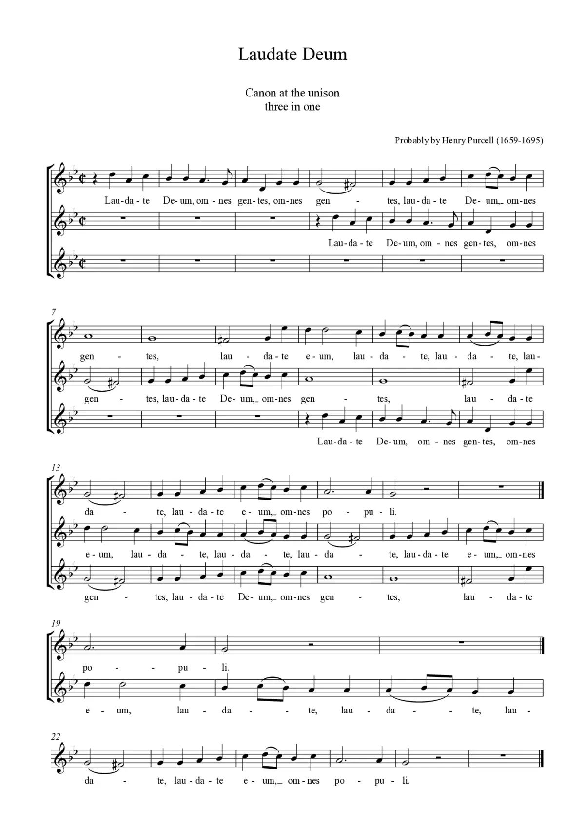 Laudate Deum omnes gentes - Page 1