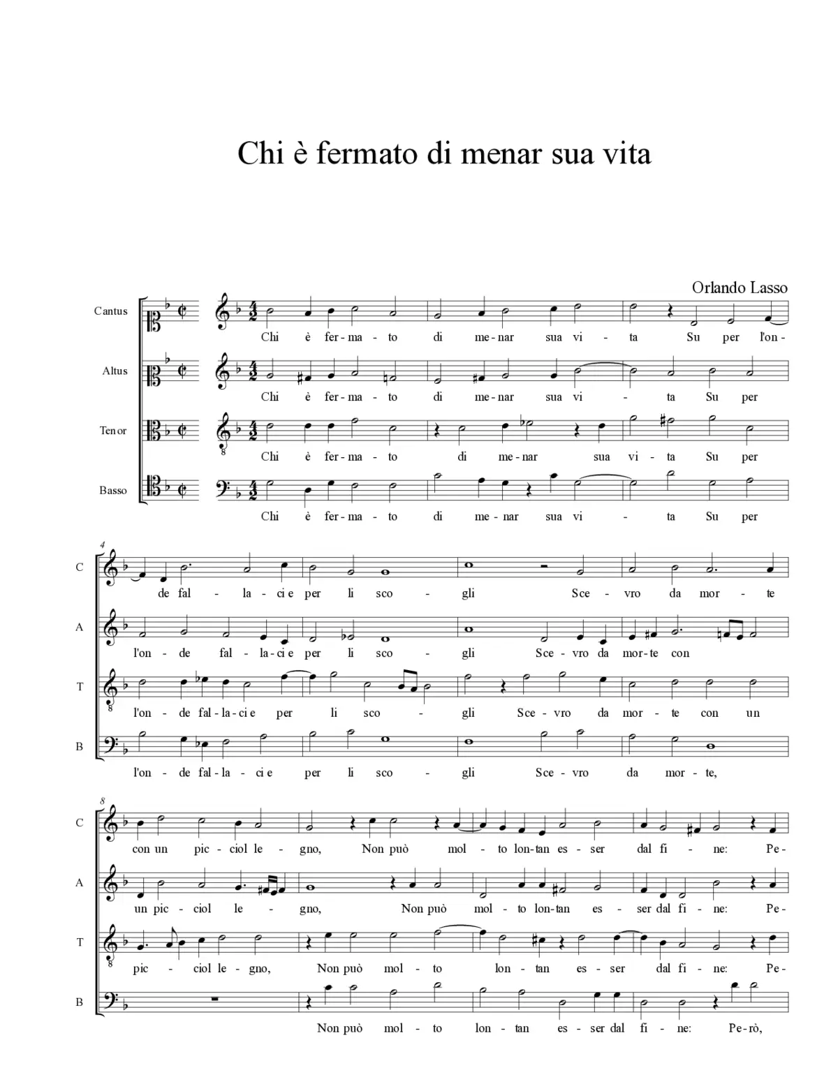 Chi è fermato di menar sua vita - Page 1