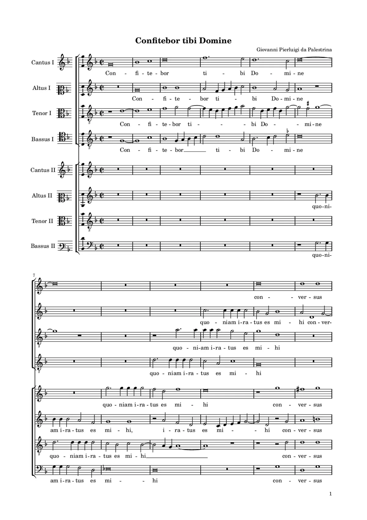 Confitebor tibi Domine a 8 - Page 1