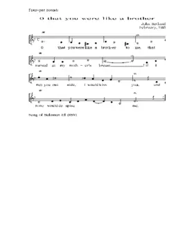 O that you were like a brother