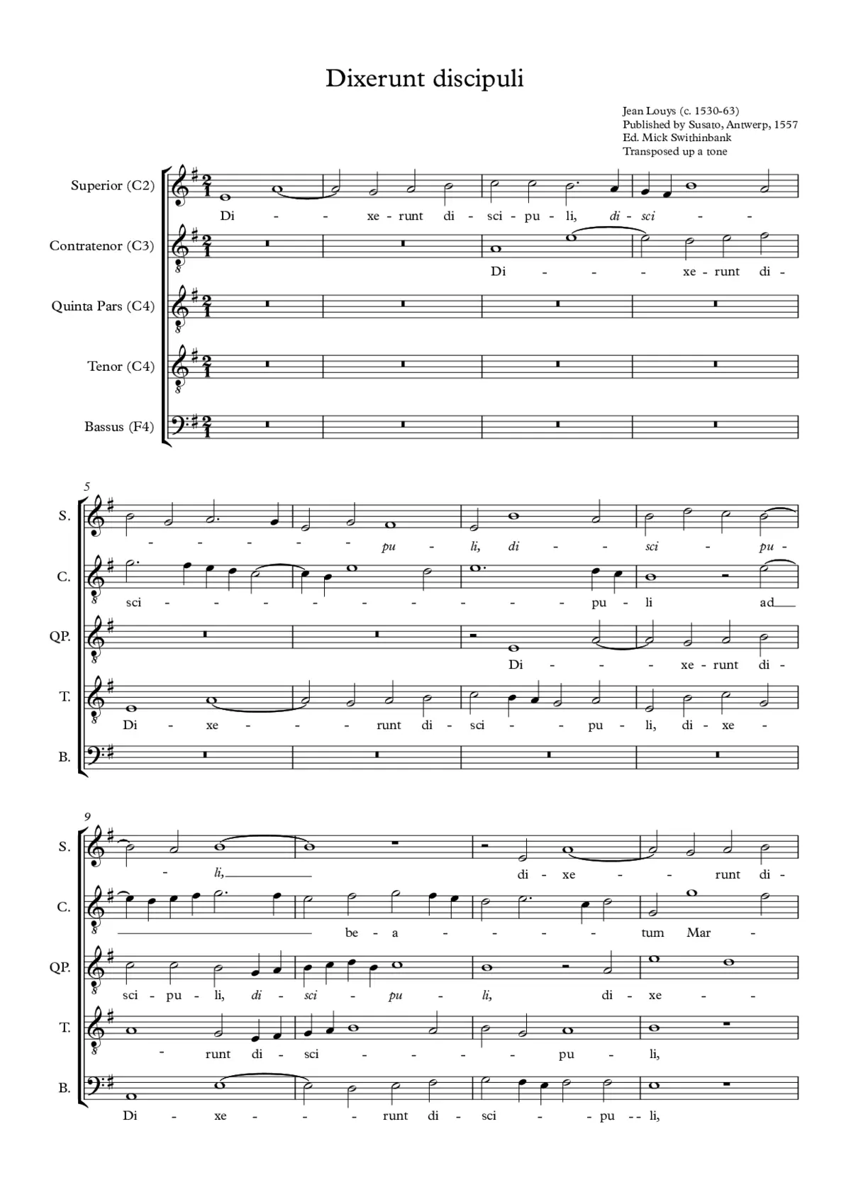 Dixerunt discipuli - Page 1