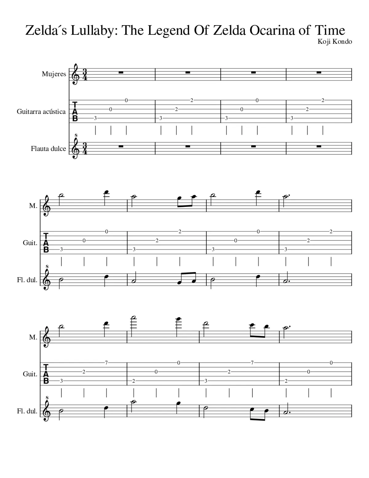 Zelda s Lullaby The Legend Of Zelda Ocarina of Time - Page 1