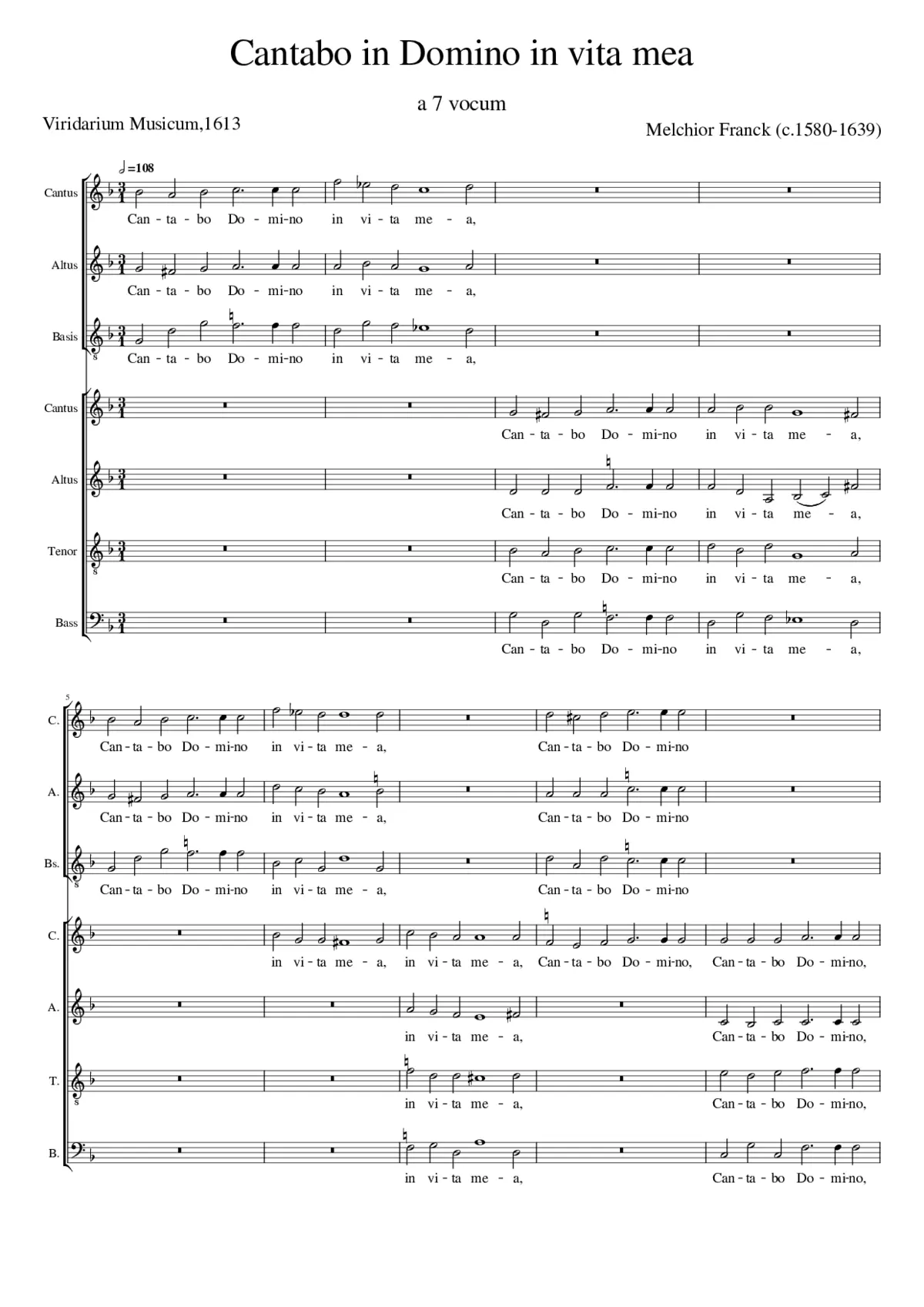 Cantabo in Domino in vita mea - Page 1