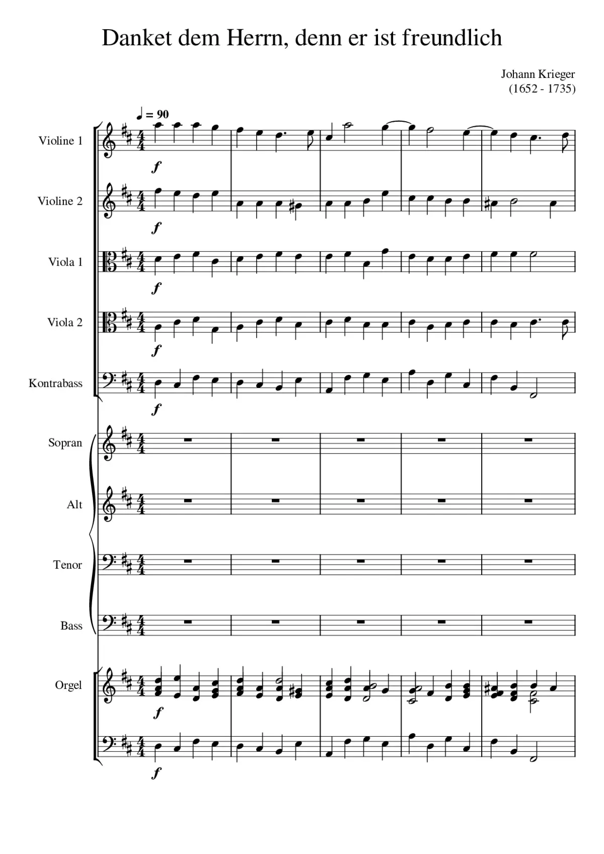 Danket dem Herrn denn er ist freundlich - Page 1