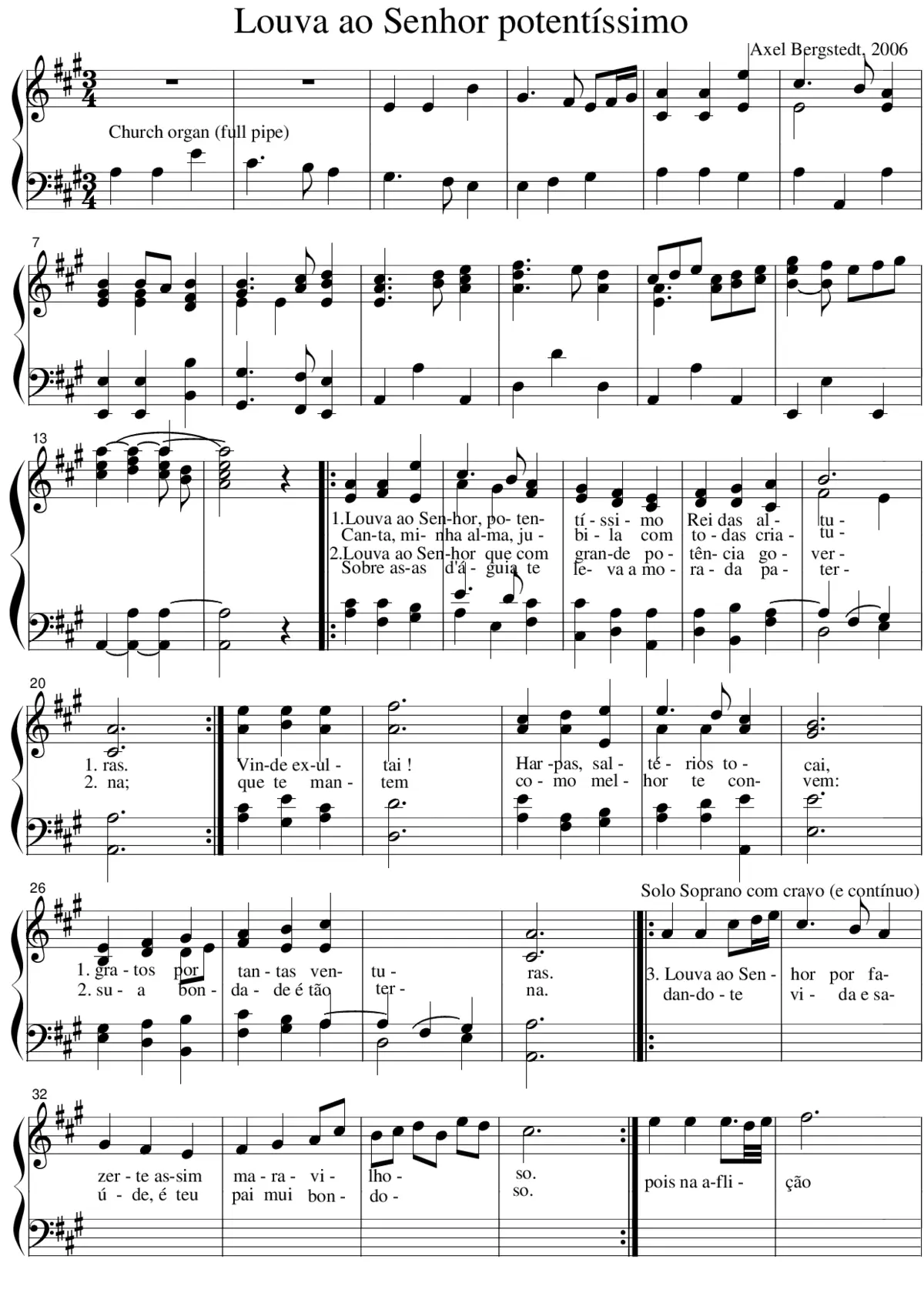Louva ao Senhor potentíssimo - Page 1