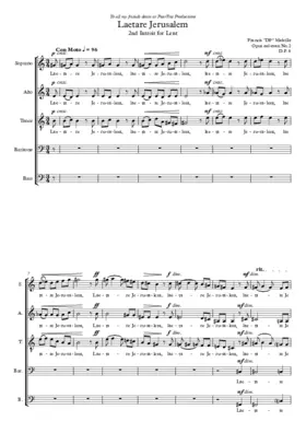 2nd Introit for Lent (Laetare Jerusalem)
