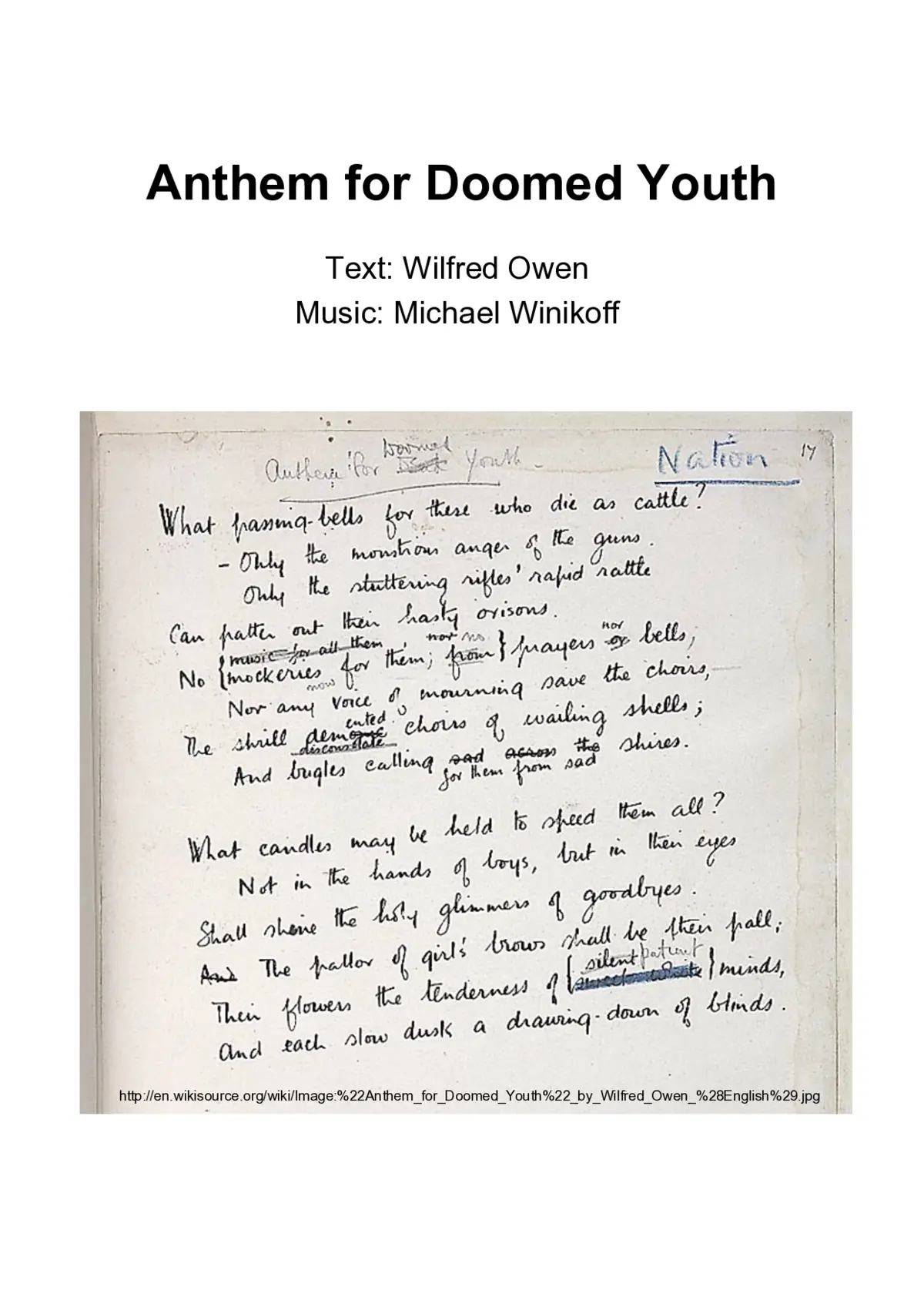 Anthem for doomed youth - Page 1