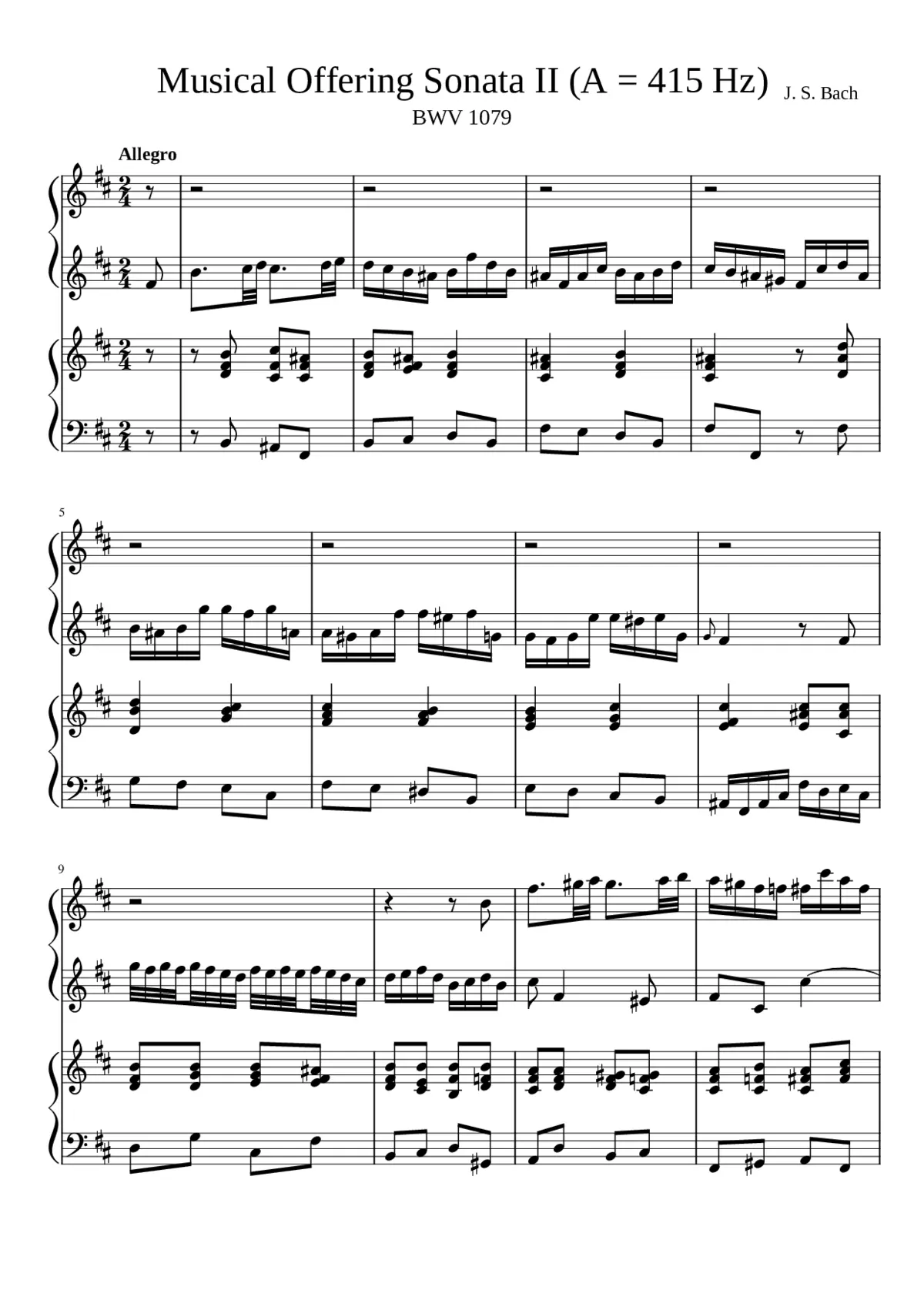 Musikalisches Opfer BWV 1079 - Page 1