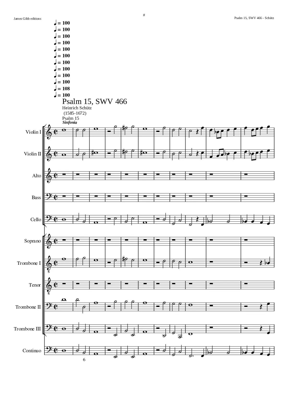 Herr wer wird wohnen in deiner Hütten SWV 466 - Page 1