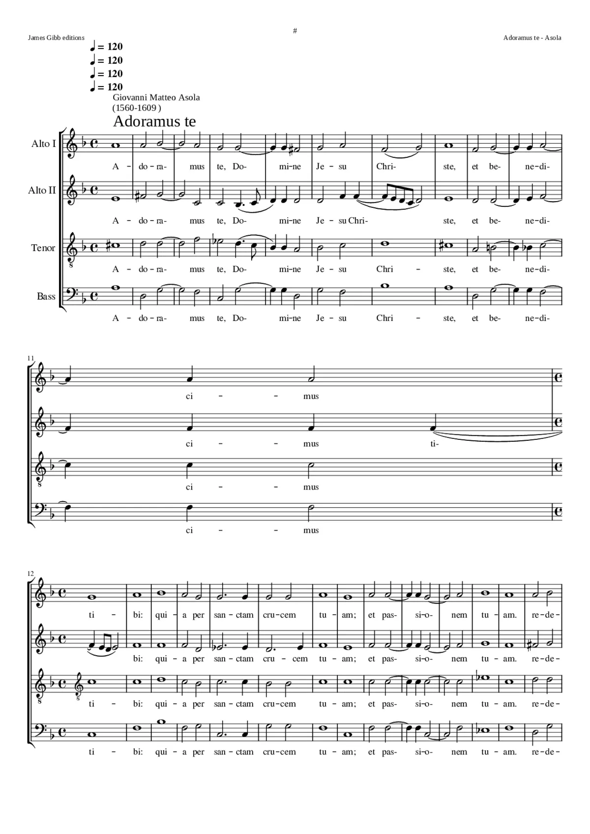 Adoramus te - Page 1