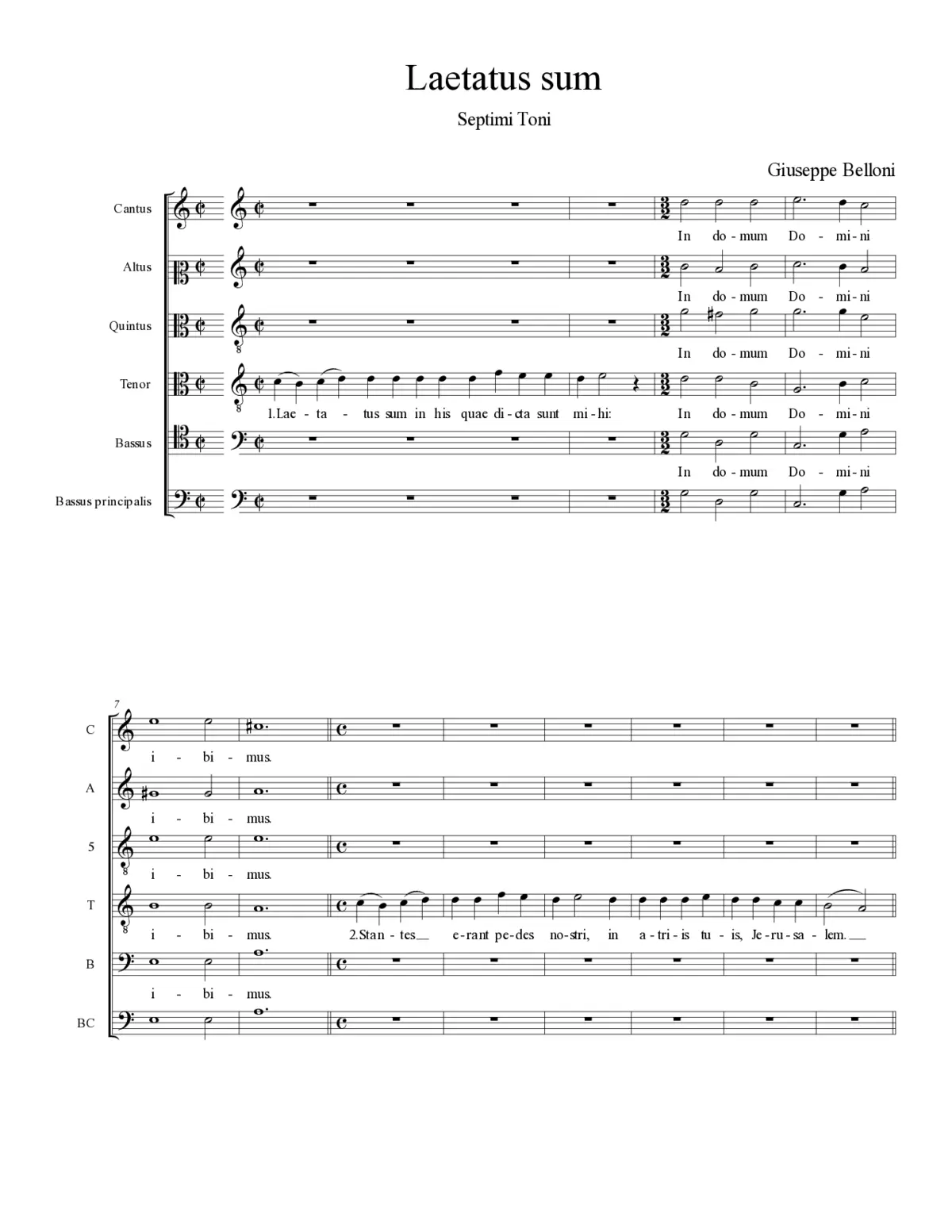 Laetatus sum - Page 1