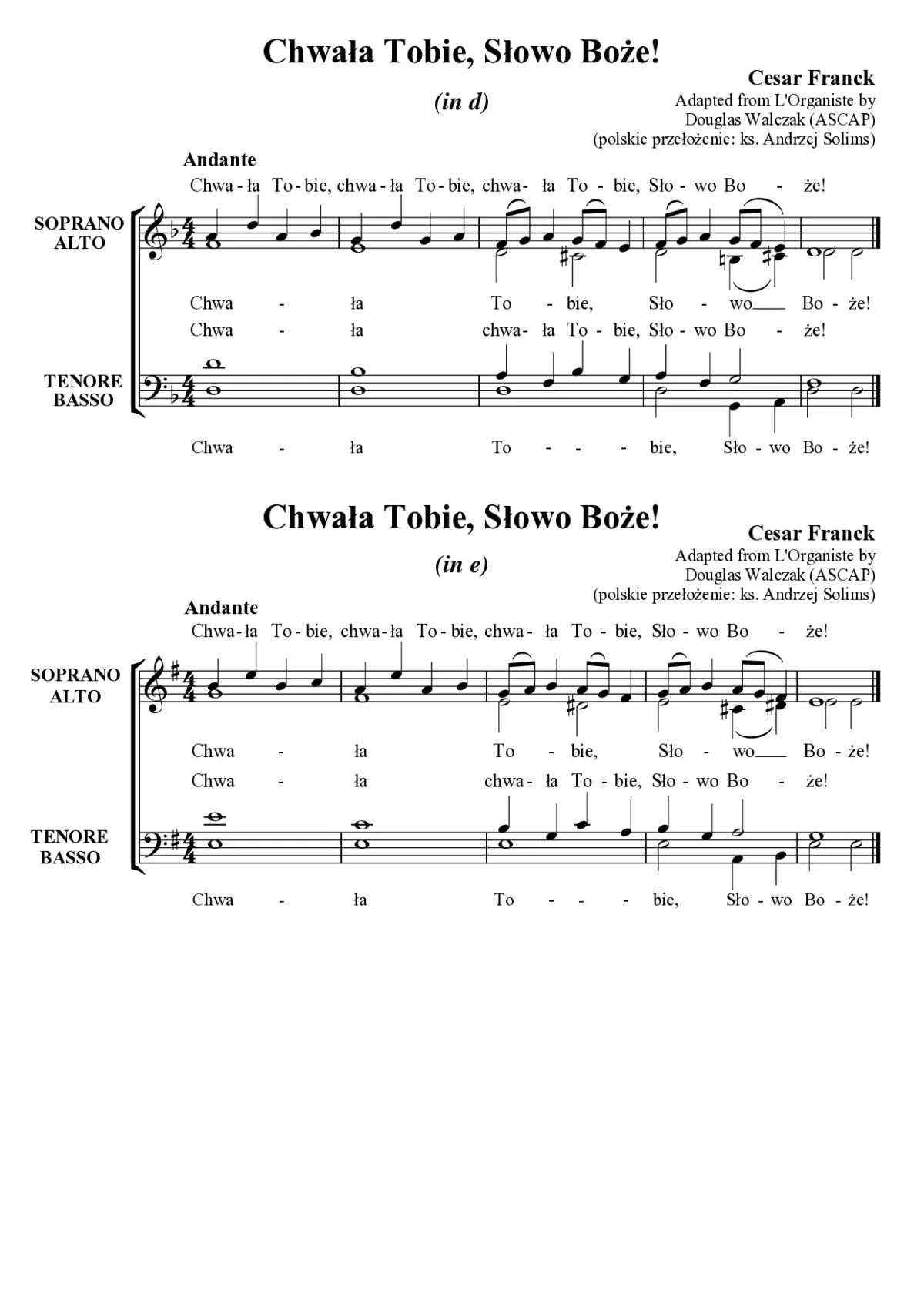 Chwała Tobie, Słowo Boże! - Page 1