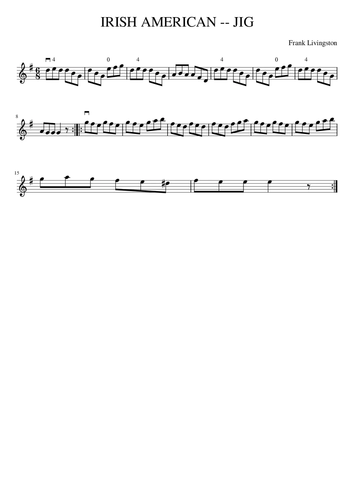 IRISH AMERICAN -- JIG - Page 1