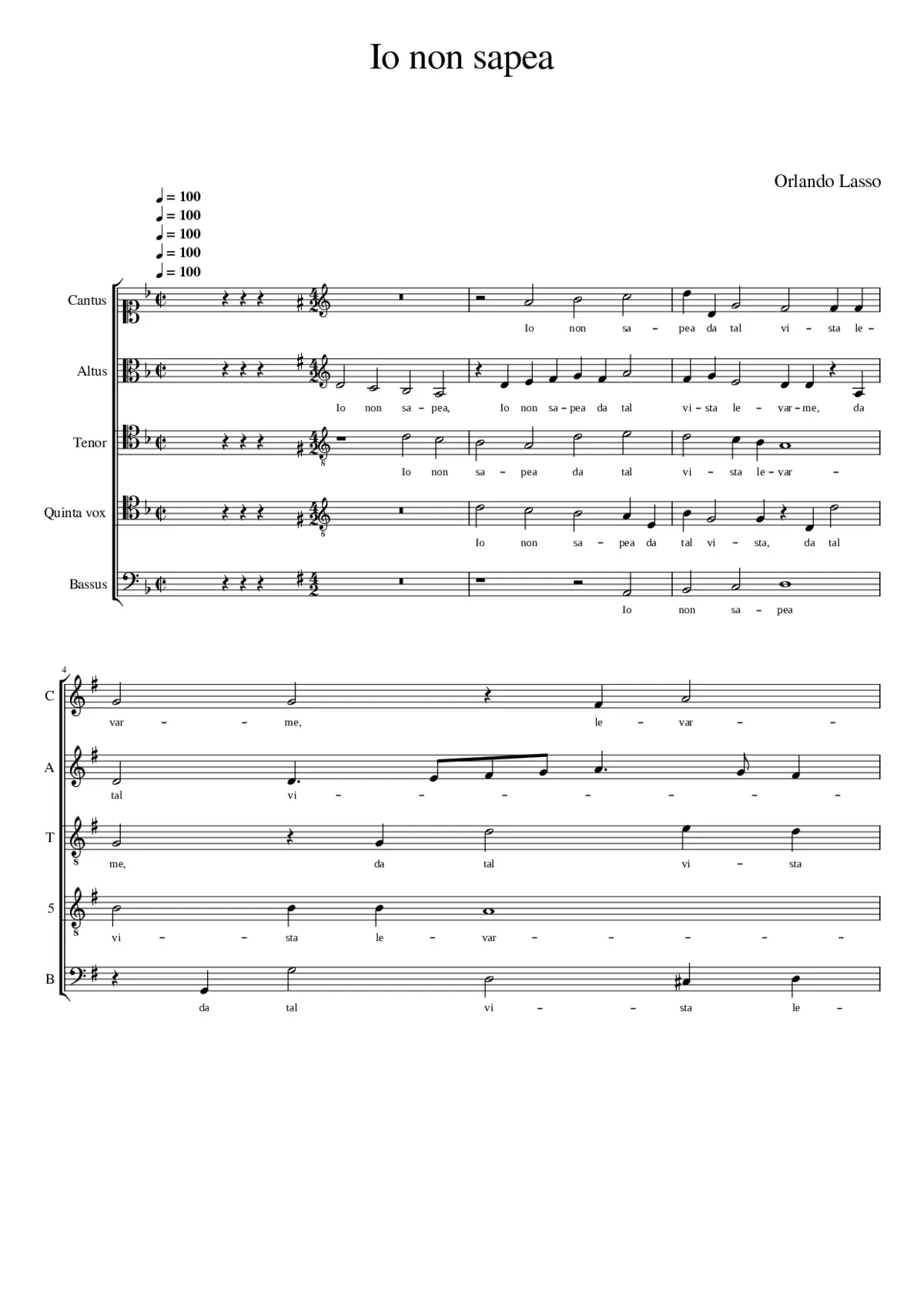 Io non sapea - Page 1