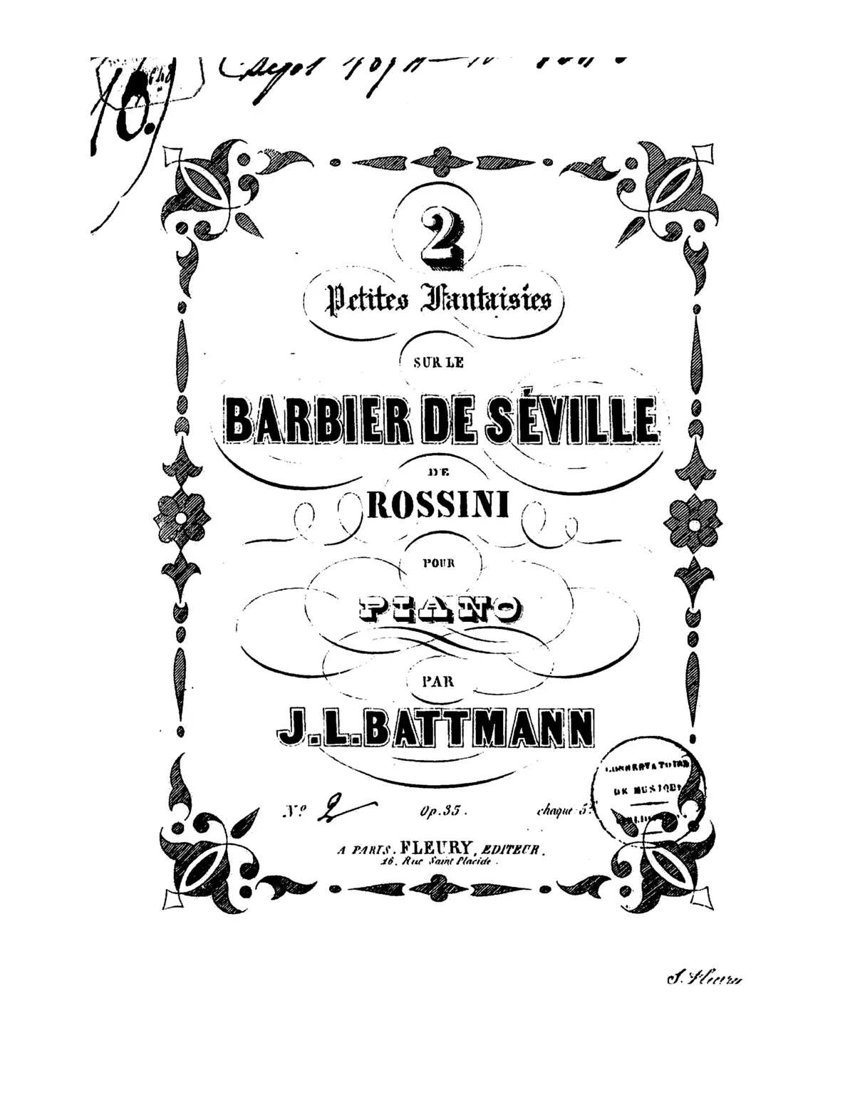 Deux petites fantaisies faciles sur Le barbier de Séville (Rossini) - Page 1