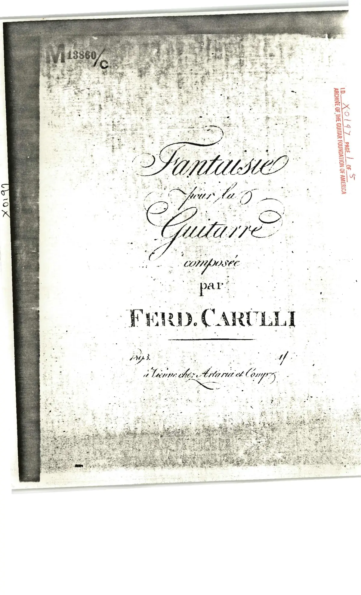 Fantasie pour la Guitarre - Page 1