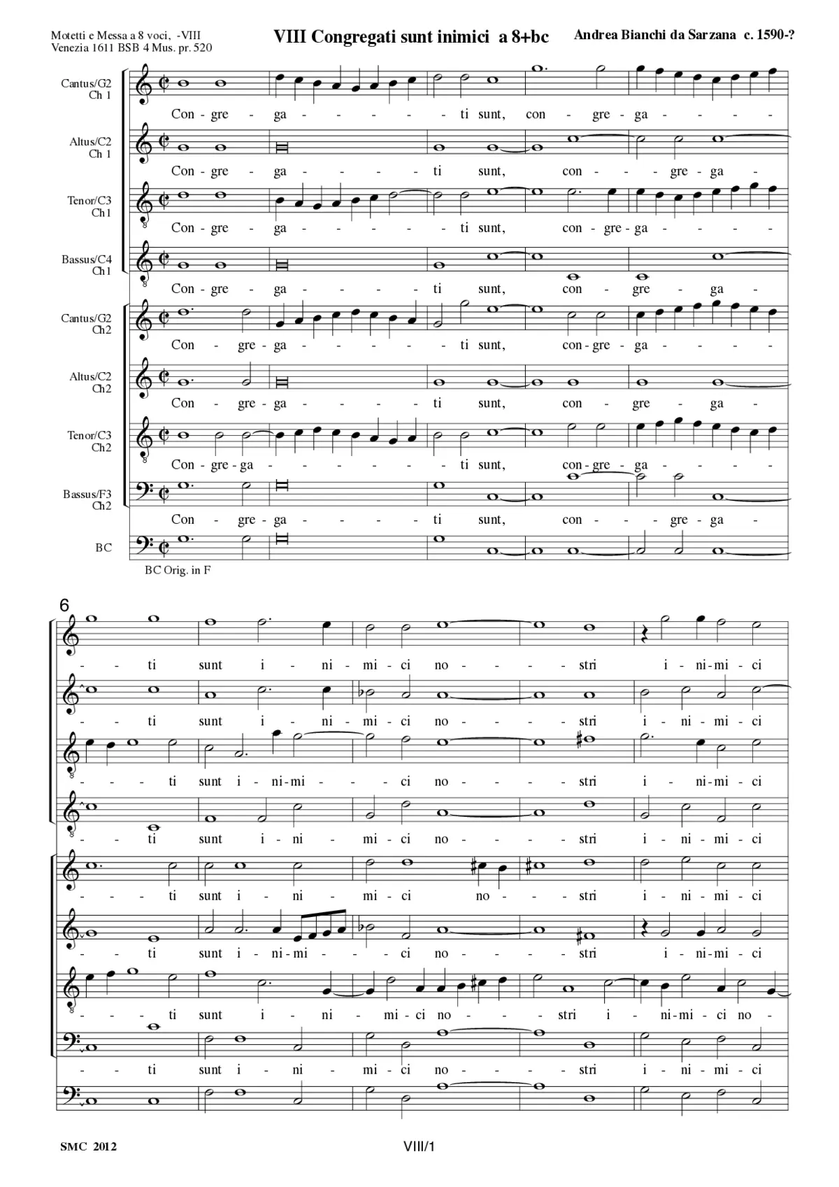 Congregati sunt inimici - Page 1