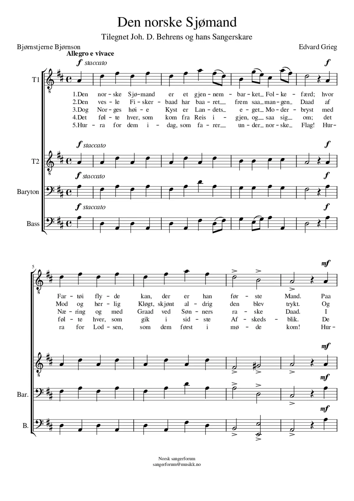 Den norske Sjømand - Page 1