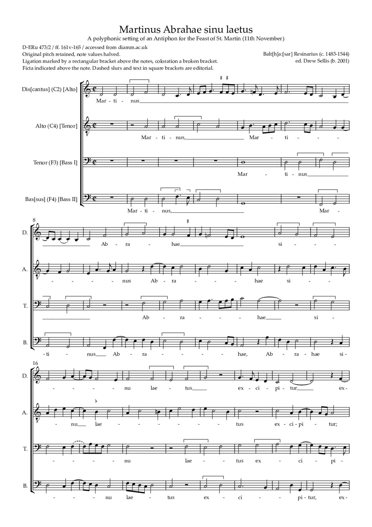 Martinus Abrahae sinu laetus - Page 1