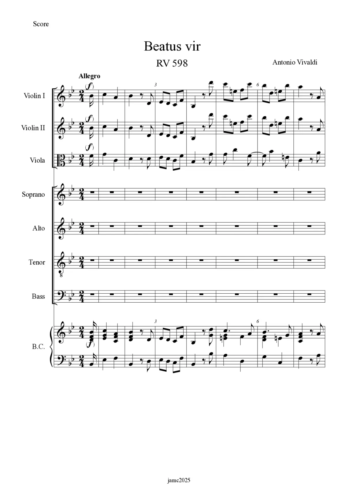 Beatus vir, RV 598 - Page 1
