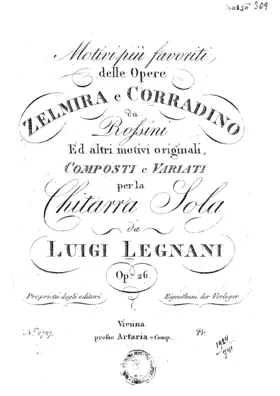 Motivi più favorita delle Opere Zelmira e Corradino da Rossini