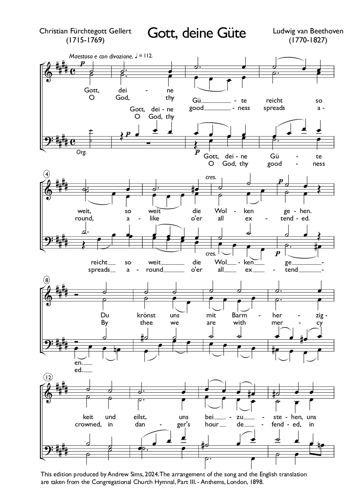 Bitten, Op. 48 No. 1 - Page 1
