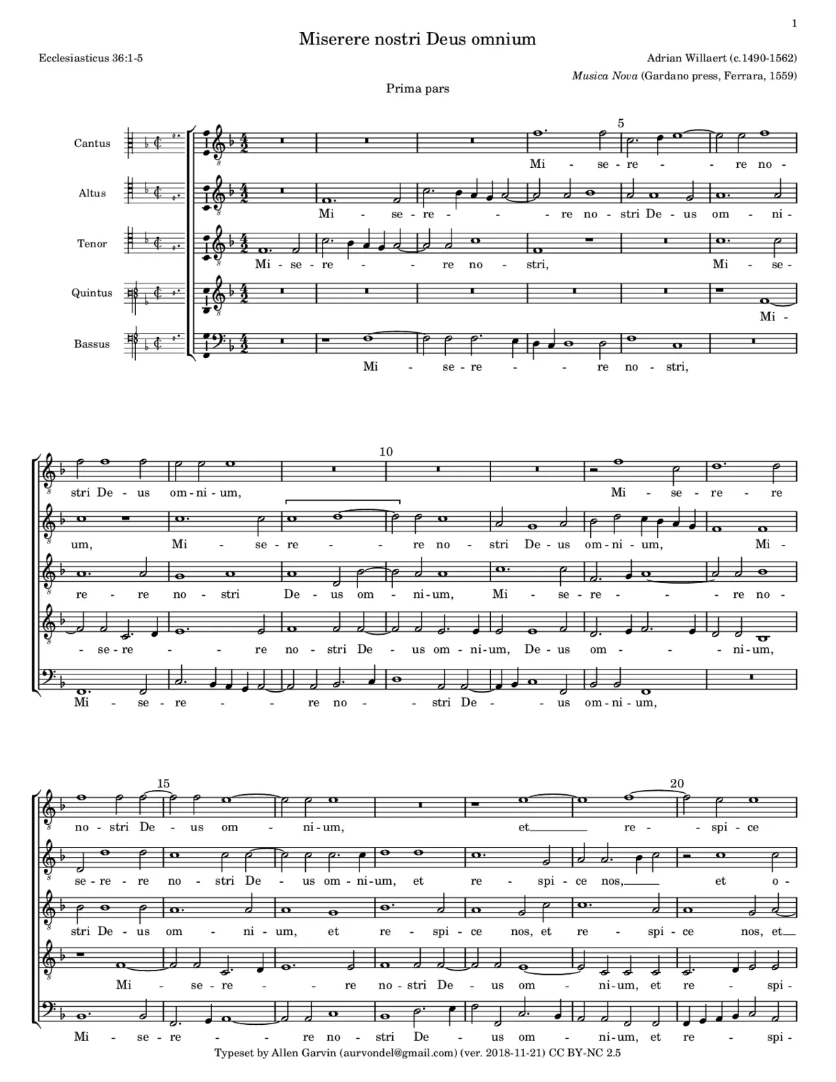 Miserere nostri Deus - Page 1