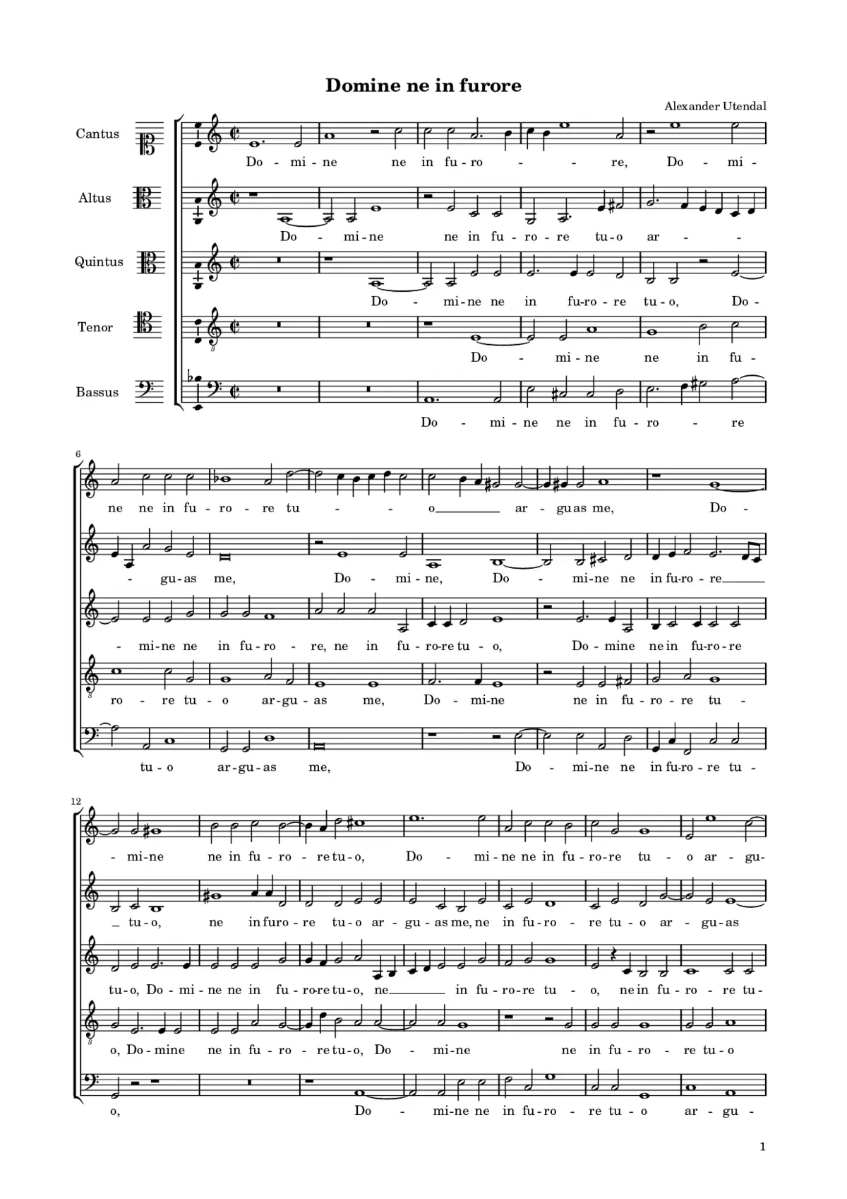 Domine ne in furore a 5 - Page 1