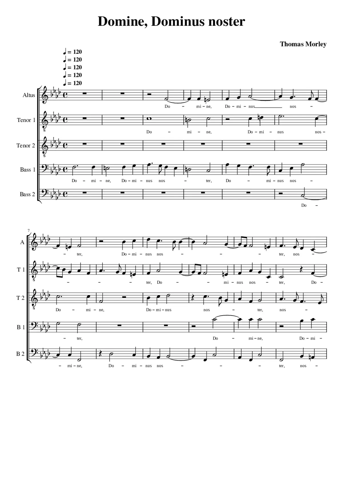 Domine Dominus noster - Page 1