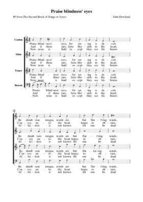 Praise blindnesse eies, for seeing is deceipt