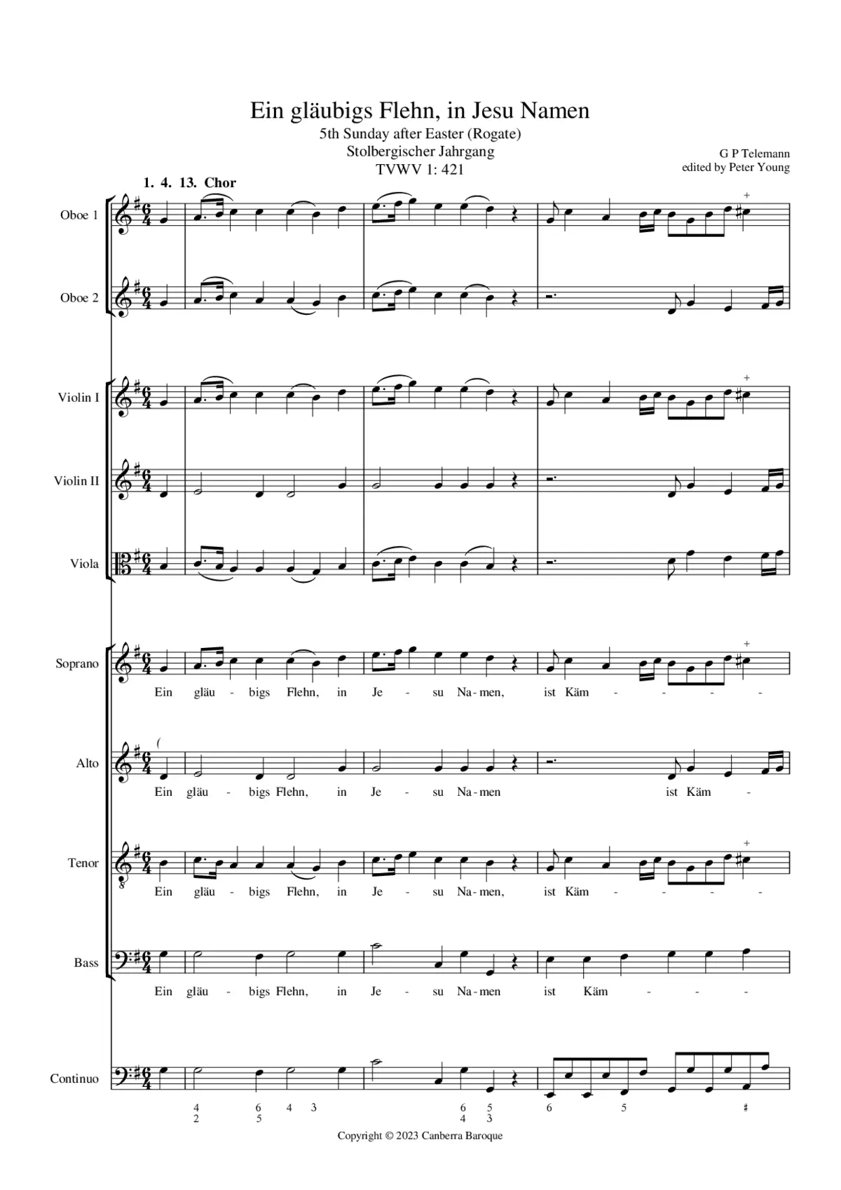 Ein gläubigs Flehn, in Jesu Namen - Page 1