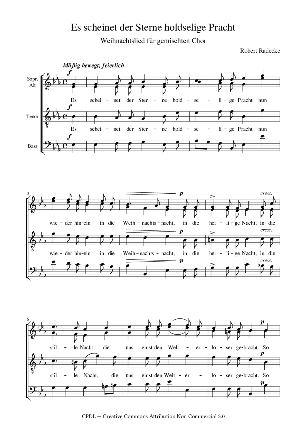 Es scheinet der Sterne holdselige Pracht - Page 1