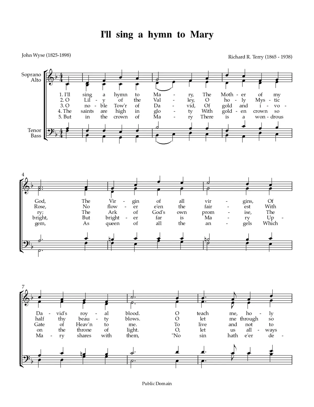 I'll sing a hymn to Mary - Page 1