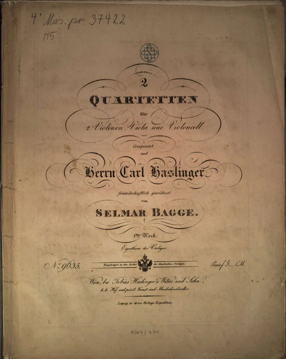 2 String Quartets, Op.1 - Page 1