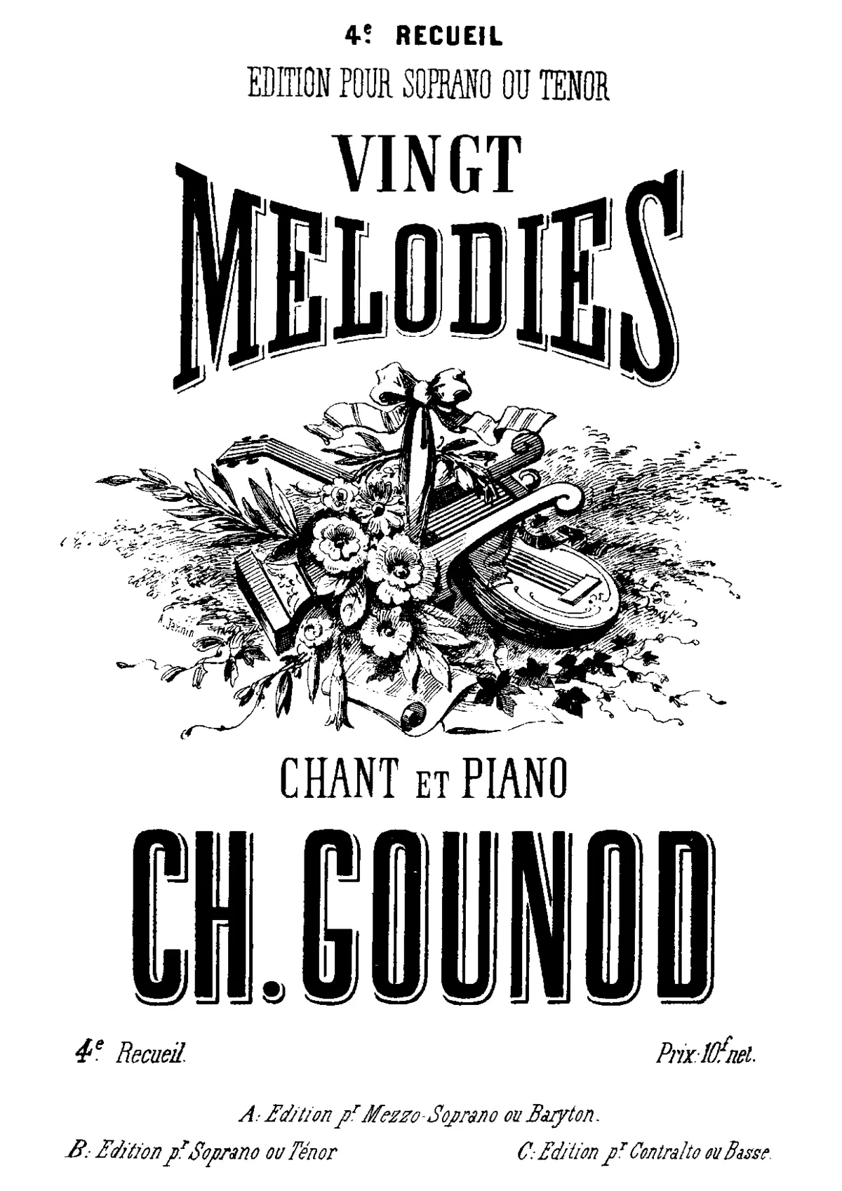 20 Mélodies, 4e recueil - Page 1