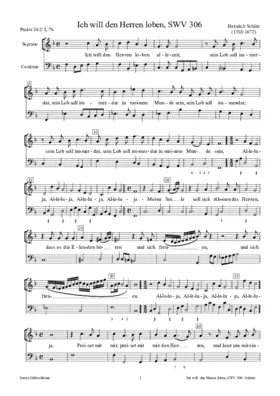 Ich will den Herren loben allezeit, SWV 306