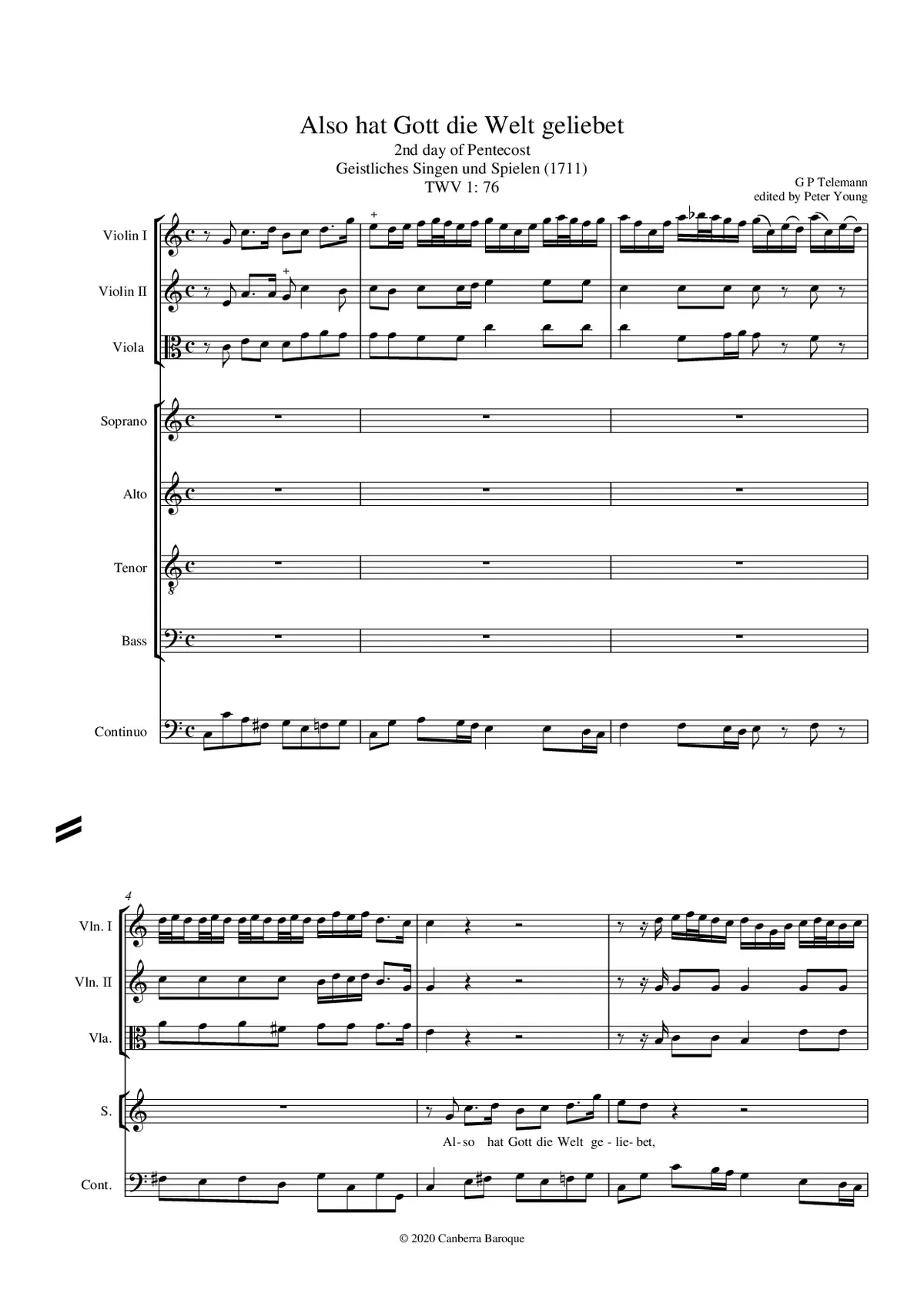Also hat Gott die Welt geliebet - Page 1