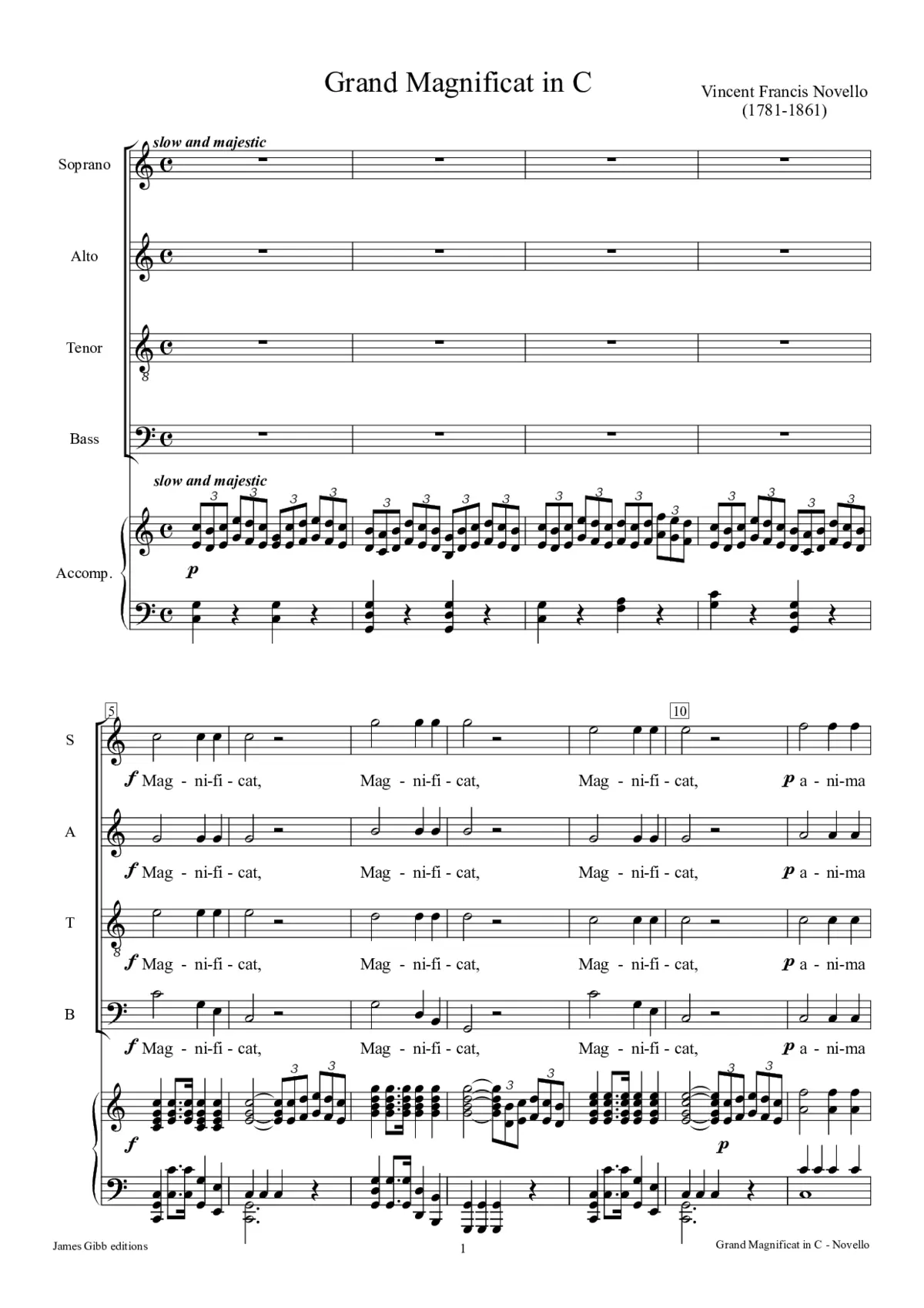 Grand Magnificat in C - Page 1