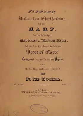 15 Brilliant and short preludes for the harp