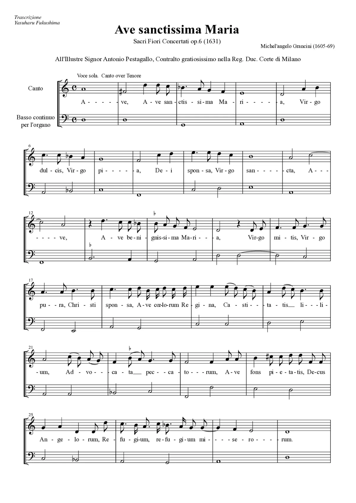 Ave sanctissima Maria - Page 1