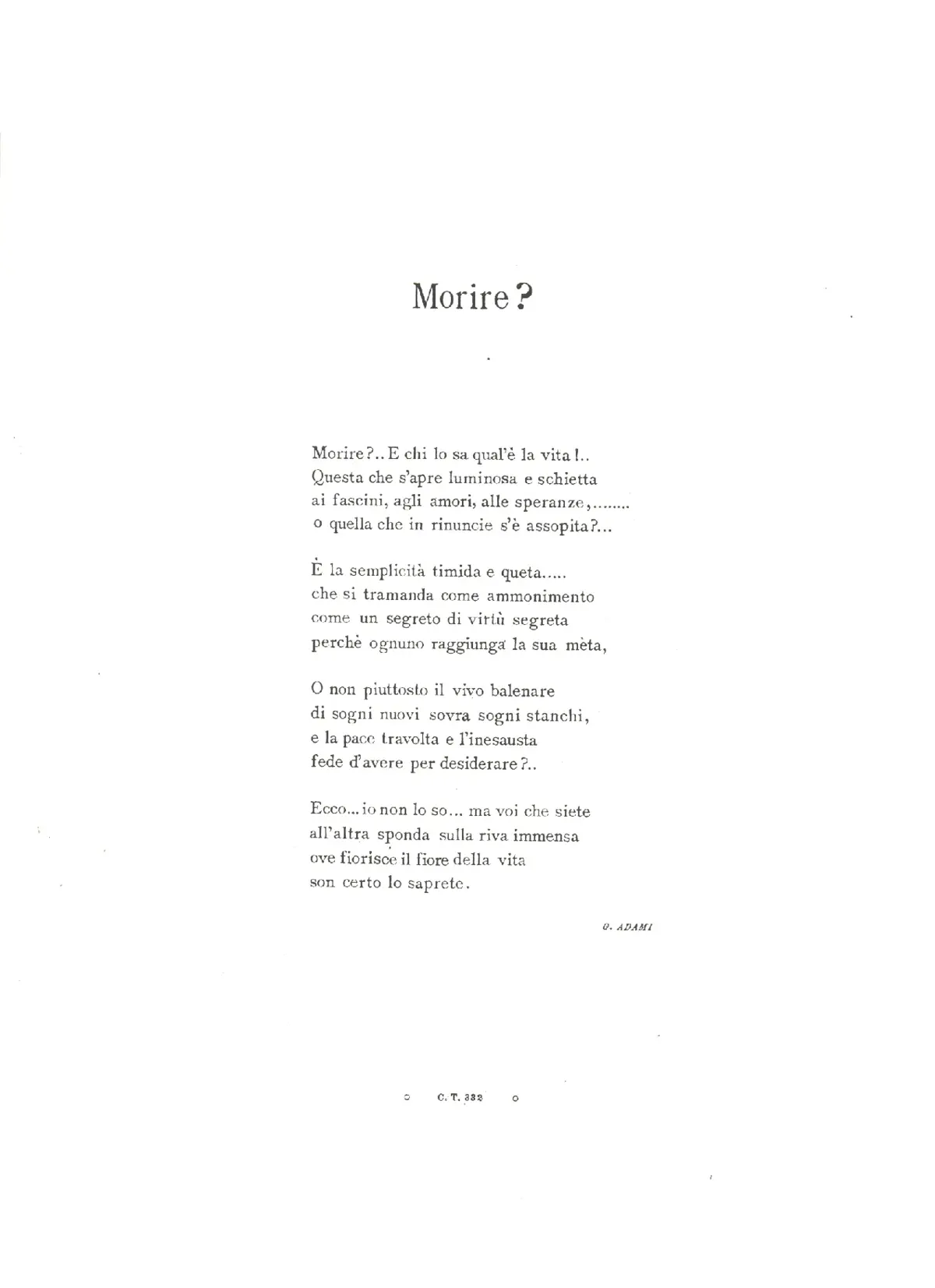 Morire? - Page 1