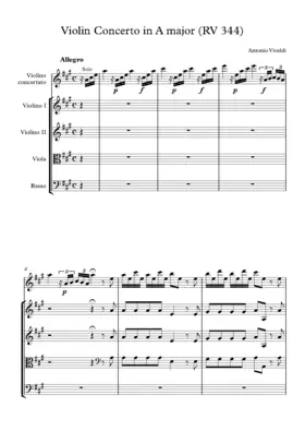 Violin Concerto in A major