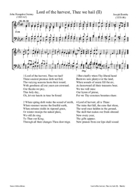 Lord of the harvest, Thee we hail! (II)