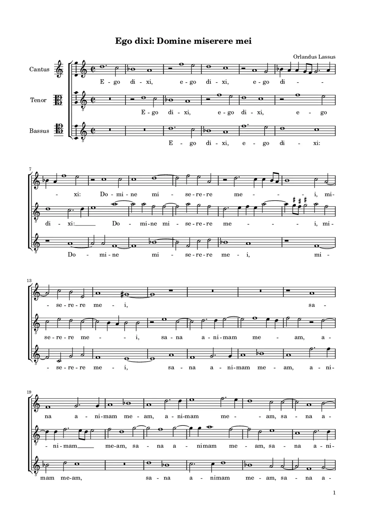 Ego dixi Domine miserere mei - Page 1