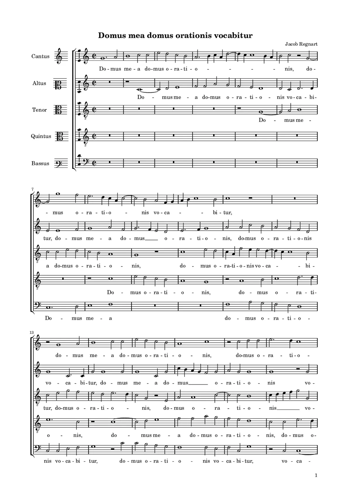 Domus mea domus orationis vocabitur - Page 1